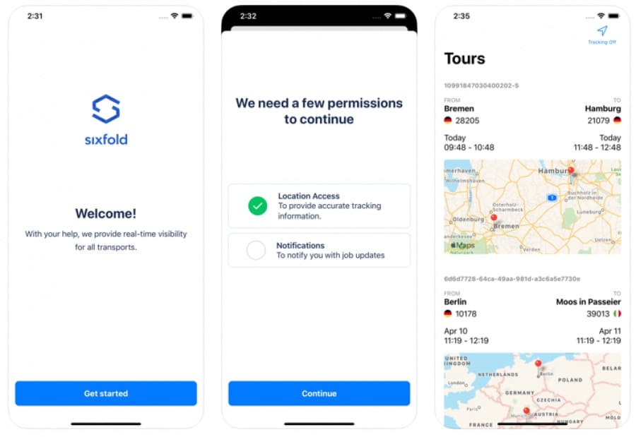 Sixfold iOS App screenshot