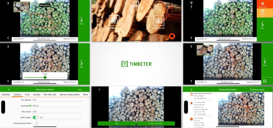Timbeter iOS app screenshots